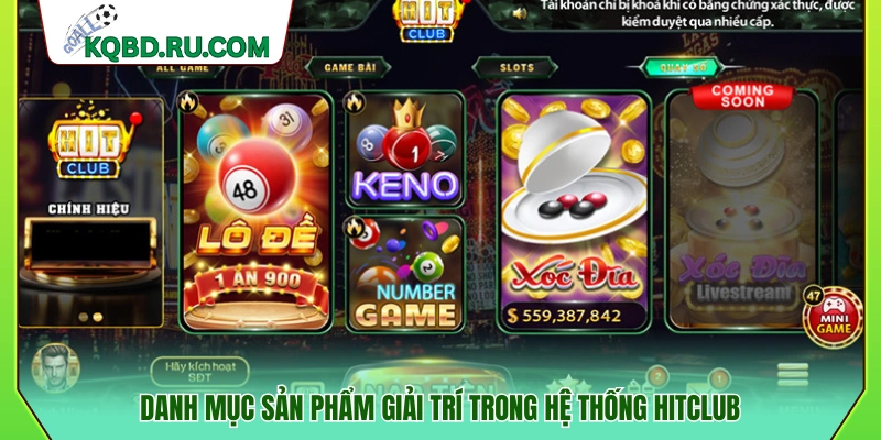 Danh sách trò chơi và dịch vụ giải trí